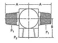 2256 External Pipe X Internal Pipe Tee